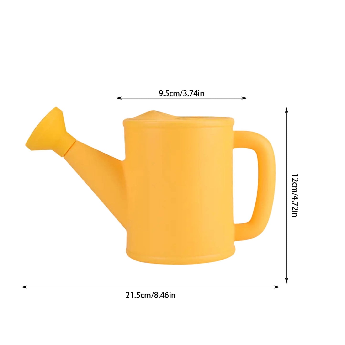 Dmlowu Watering Can 700ml Plastic Kids Watering Can Light-Weight Watering Can Indoor Plants for Artificial Plants Outdoor Garden Flowers Live Plants, Sturdy Gardening Watering Can for Kids Yellow