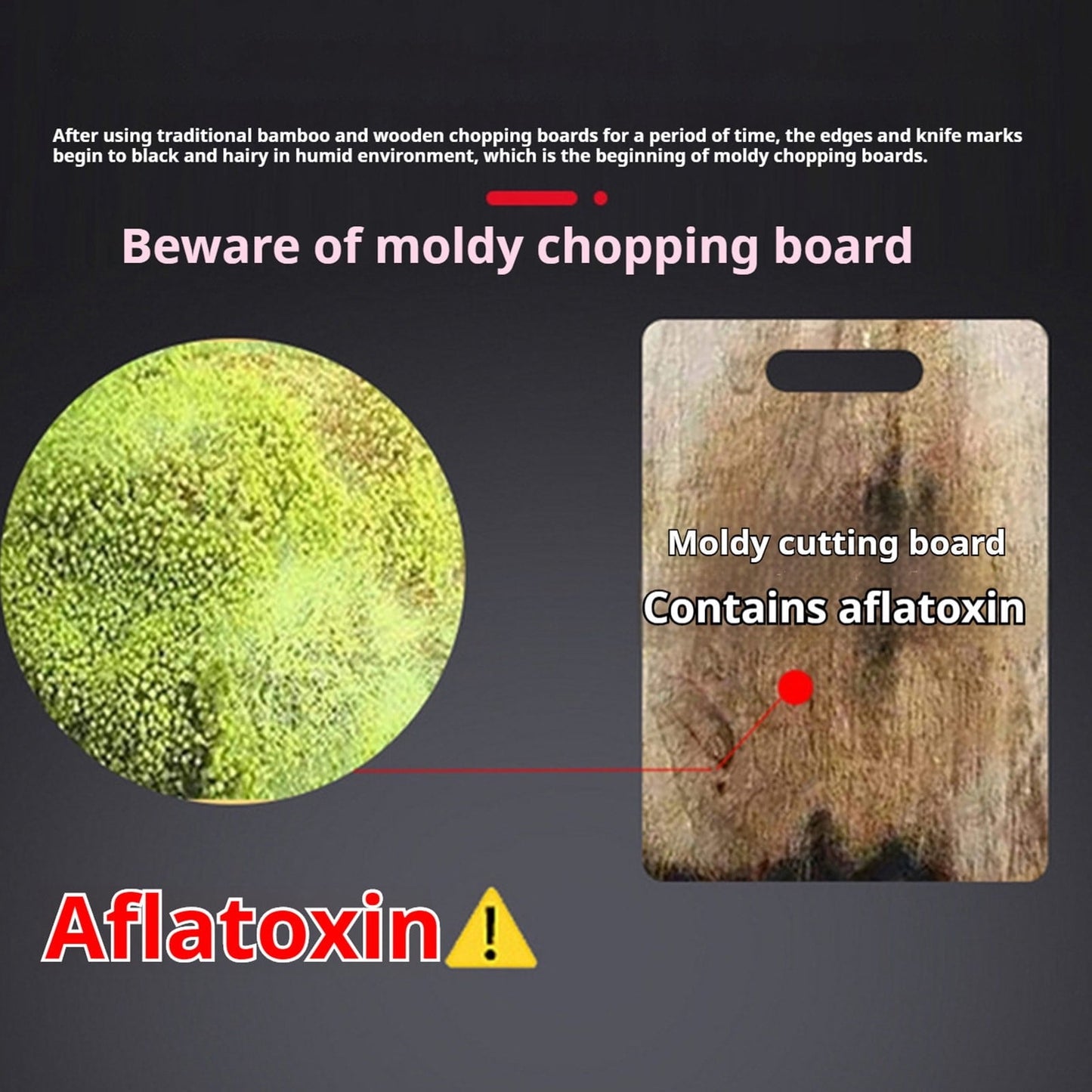 PALIFEUR Cutting Board Non Toxic Steel Cutting Boards for Kitchen, Different Sizes & Non Slip Handles, Servicealbe Non Stick Chopping Board C