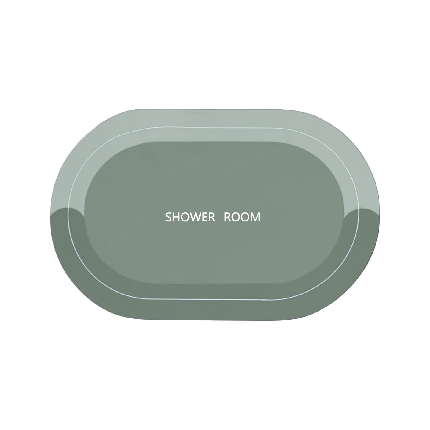 PALIFEUR Oval Bathroom Rugs, Extra Soft Absorbent Bath Mat, 15.7"x23.6" Quicker Dry Washable Bath Mats for Bathroom, Tub and Shower, Non-Slip Bathroom Rug Gray