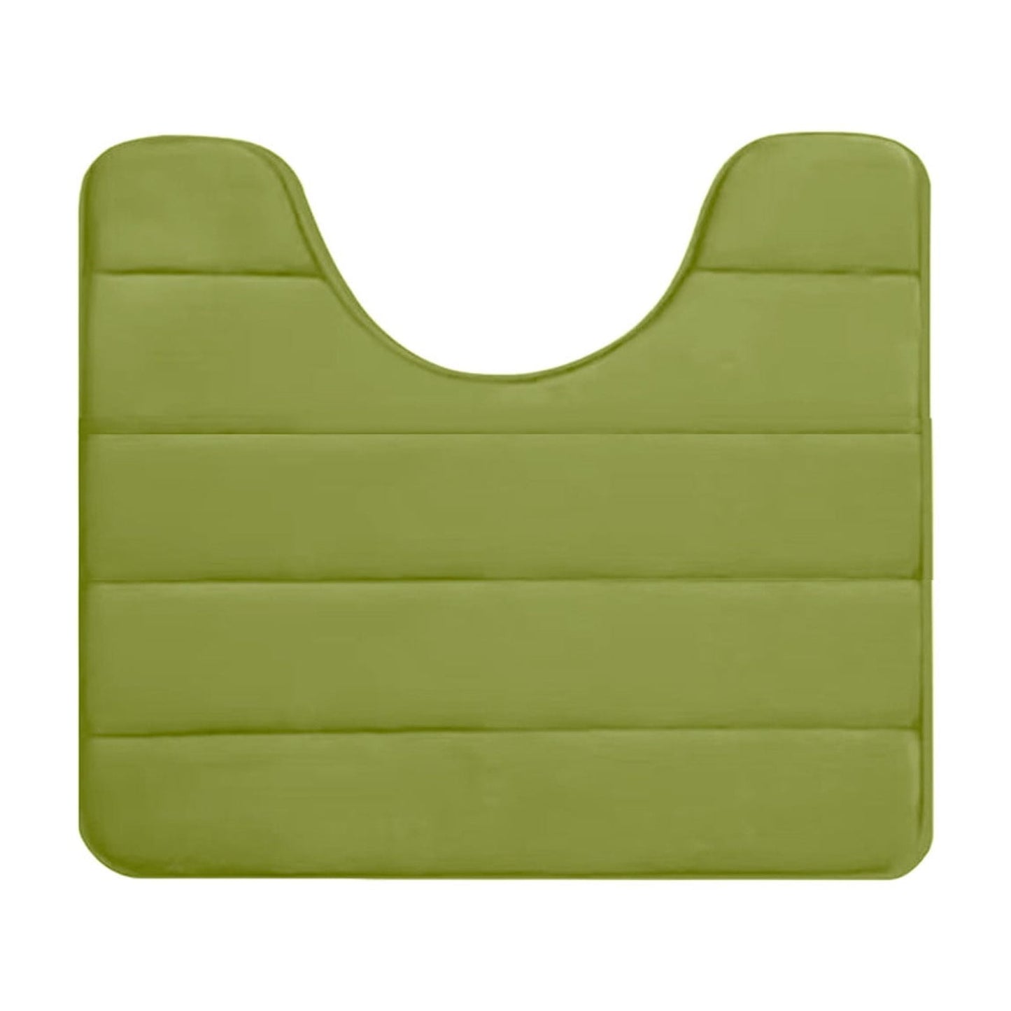 PALIFEUR Memory Foam Toilet Rug, Non-Slip Bathroom Rugs, Toilet Rugs U Shaped Washable, Commode Contour Rug, Soft Comfortable Super Water Absorption #1_Green