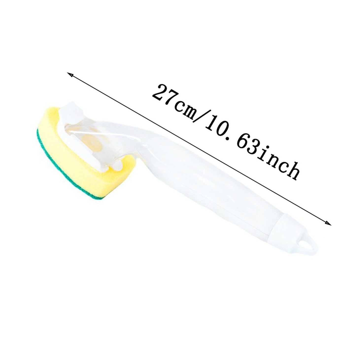 PALIFEUR Non-Scratch Dish wand, Scrubber for Cleaning Kitchen, Bathroom, Household, Dish Scrubber Safe for Non-Stick Cookware, DishWand, Sponge Wand, Dish Sponge with Handle white