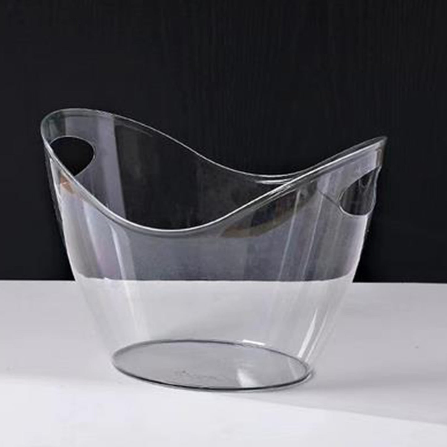 PALIFEUR Plastic Ice Bucket for Parties, Bar, Home, Kitchen, Outdoor Etc, Champagne Bucket for Beer Wine , Fruit Clear
