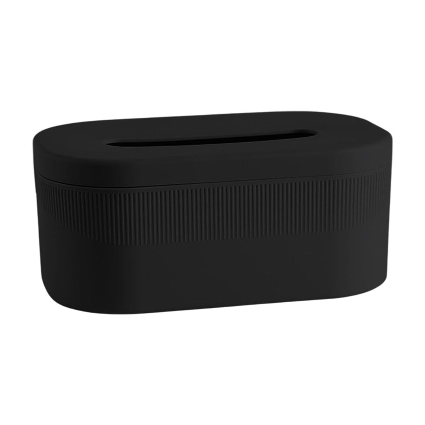 PALIFEUR Tissue Box Cover Rectangle, Extremely Austere Napkin Facial Tissue Holder, Convenience Kleenex Box Covers for Bathroom Toilet Bedroom Living Room Table Desk Office #1_Black