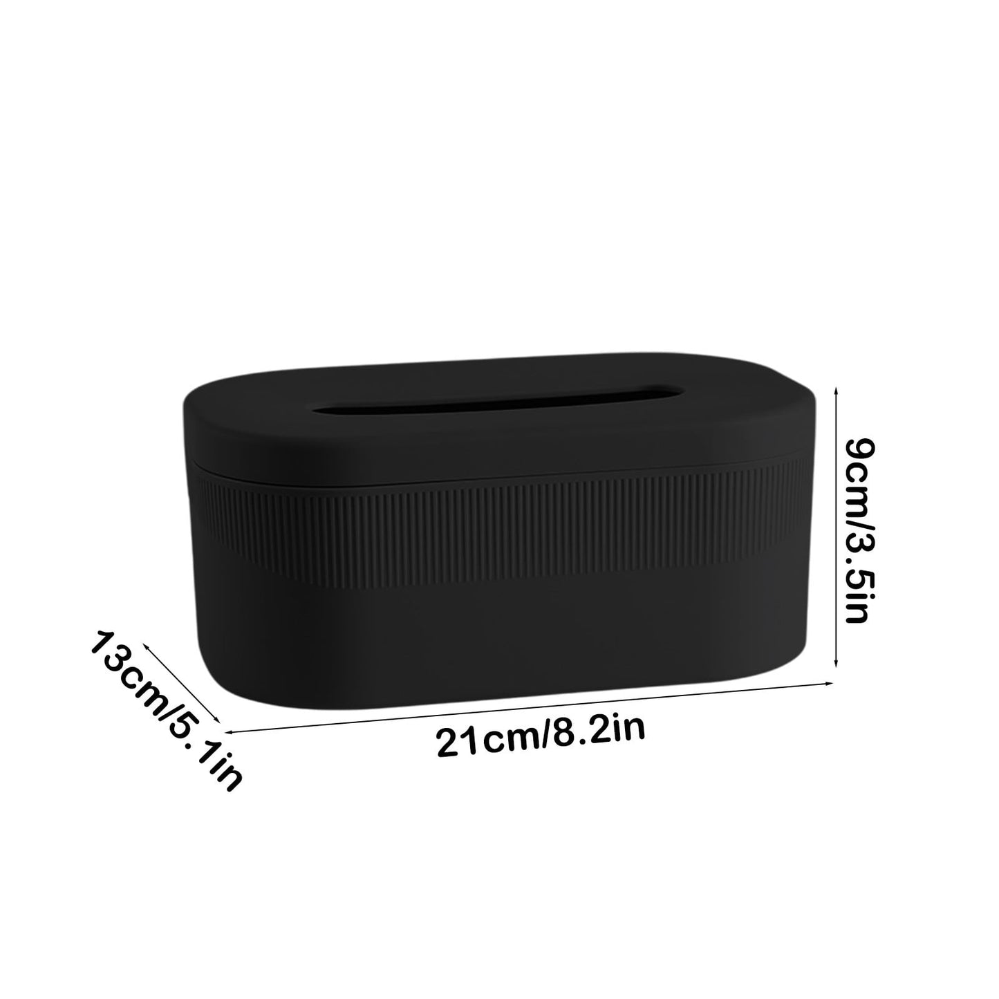 PALIFEUR Tissue Box Cover Rectangle, Extremely Austere Napkin Facial Tissue Holder, Convenience Kleenex Box Covers for Bathroom Toilet Bedroom Living Room Table Desk Office #1_Black
