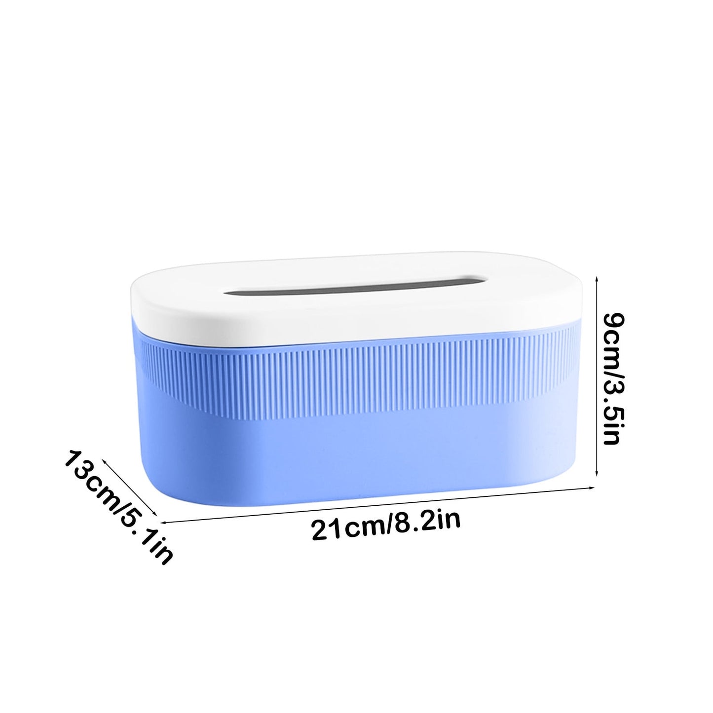 PALIFEUR Tissue Box Cover Rectangle, Extremely Austere Napkin Facial Tissue Holder, Convenience Kleenex Box Covers for Bathroom Toilet Bedroom Living Room Table Desk Office #1_Blue