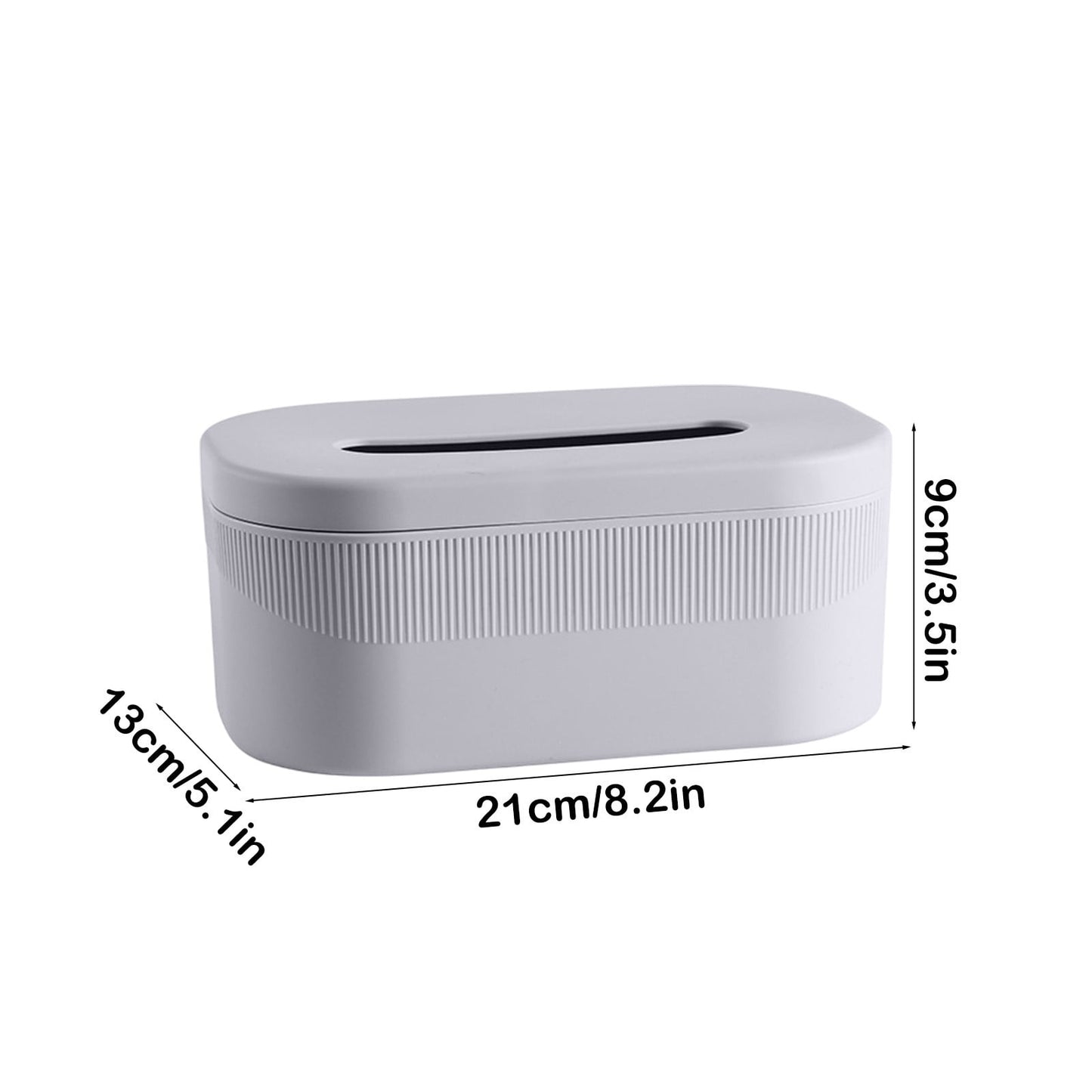 PALIFEUR Tissue Box Cover Rectangle, Extremely Austere Napkin Facial Tissue Holder, Convenience Kleenex Box Covers for Bathroom Toilet Bedroom Living Room Table Desk Office #1_Gray
