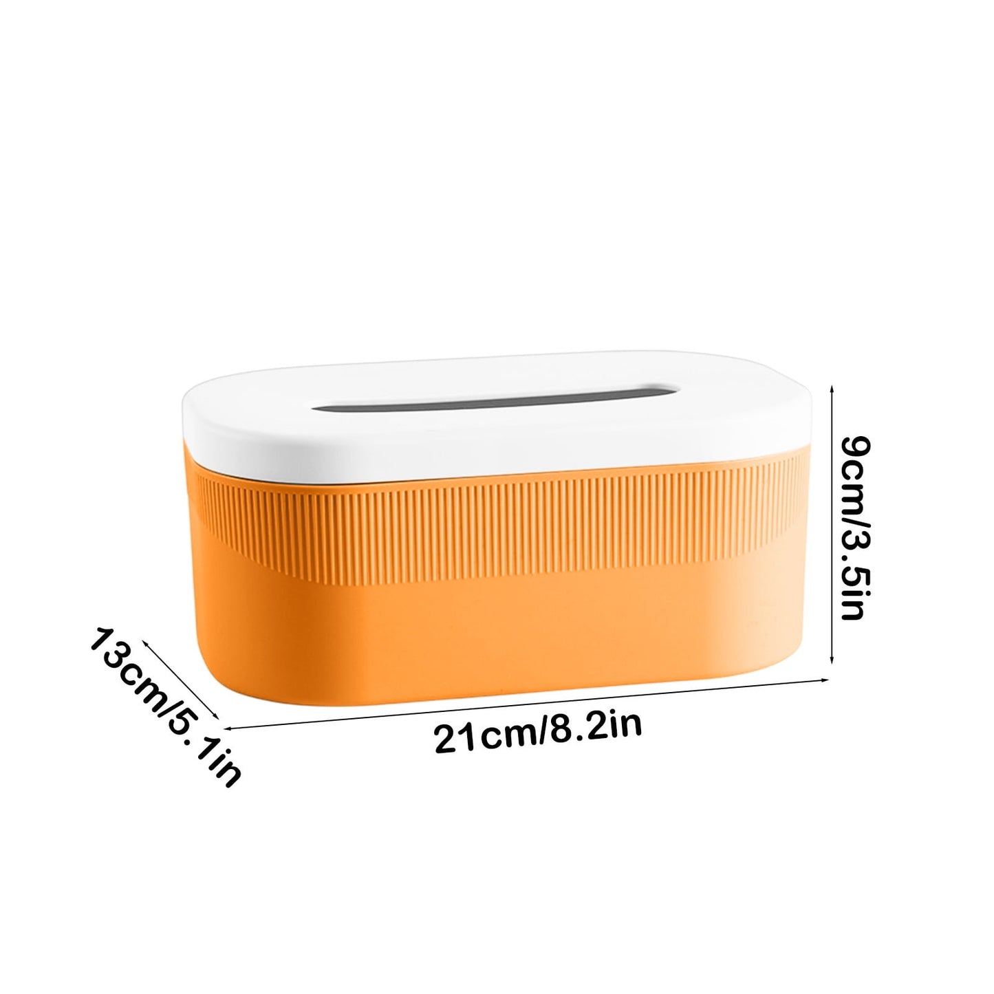 PALIFEUR Tissue Box Cover Rectangle, Extremely Austere Napkin Facial Tissue Holder, Convenience Kleenex Box Covers for Bathroom Toilet Bedroom Living Room Table Desk Office #1_Orange