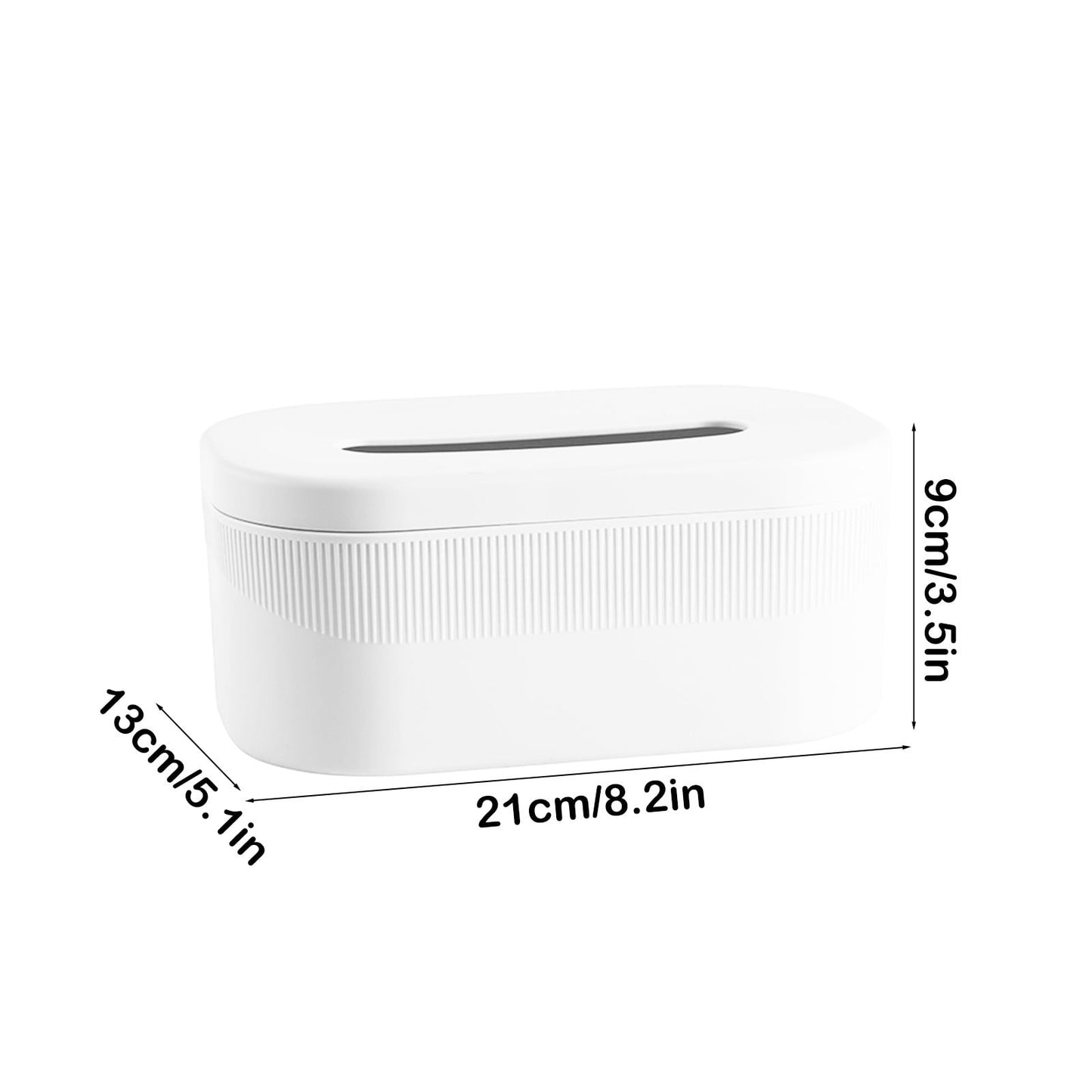 PALIFEUR Tissue Box Cover Rectangle, Extremely Austere Napkin Facial Tissue Holder, Convenience Kleenex Box Covers for Bathroom Toilet Bedroom Living Room Table Desk Office #1_White