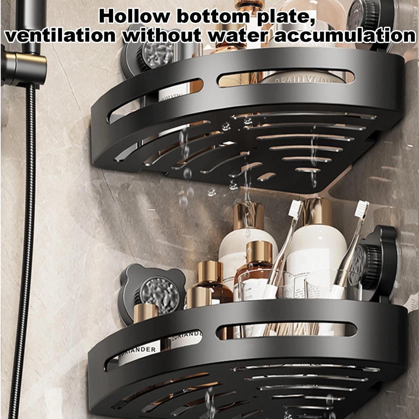 Clearance! PALIFEUR Corner Shower Caddy, Plastic Shower Organizer Corner with 2 Pcs Suction Cup, No Drilling Corner Shower Shelves for Bathroom Kitchen A