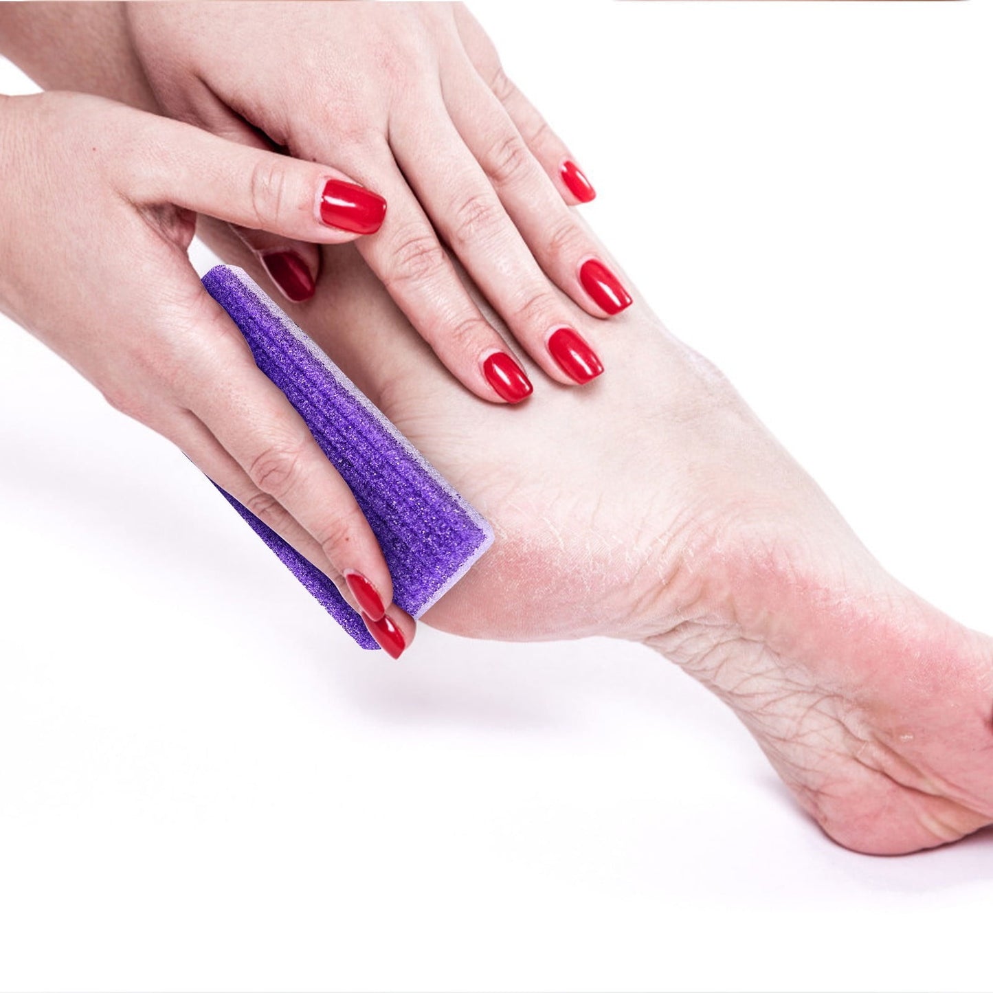 Clearance! PALIFEUR 2-Pack Foot Pumice Stone For Foot Callus Remover, Professional Pumice Stone for Feet Cracked Heel Dead Skin Remove 2 Sided Pedicure Tools Purple
