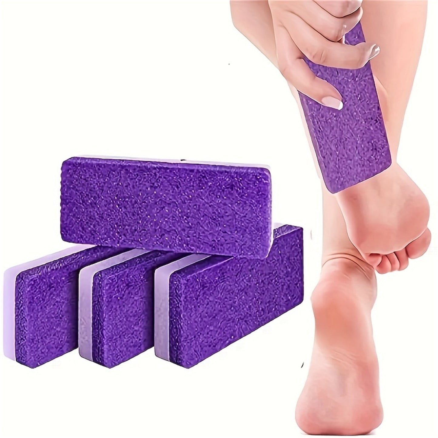 Clearance! PALIFEUR 2-Pack Foot Pumice Stone For Foot Callus Remover, Professional Pumice Stone for Feet Cracked Heel Dead Skin Remove 2 Sided Pedicure Tools Purple