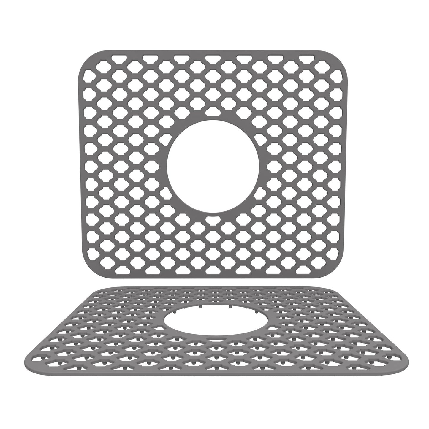 PALIFEUR Sink Protectors for Kitchen Sink, Silicone Kitchen Sink Mat, 13.6" x 15.6" Sink Mat Protects Sink from Stains, Damage, Scratches, Dishwasher Safe Sink Grids, Sink Mat, for Kitchen Gray