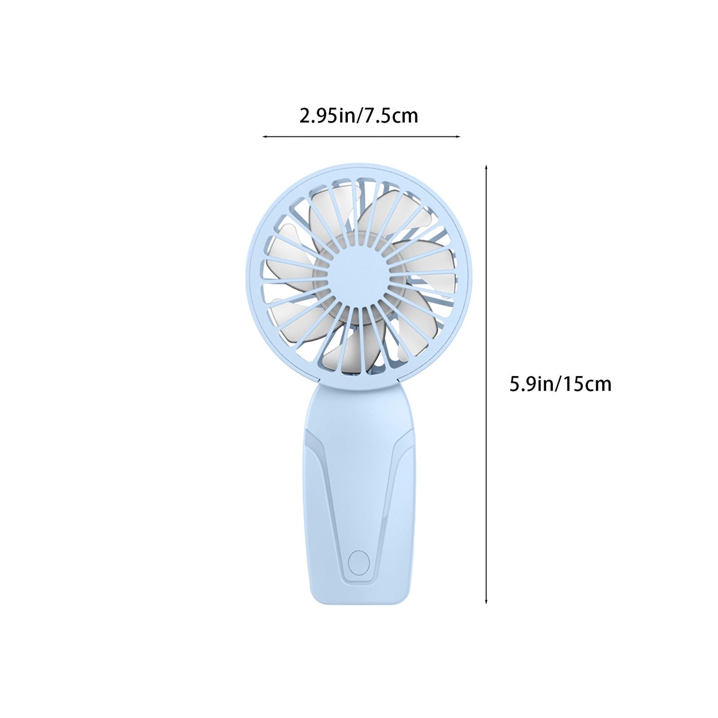 PALIFEUR Mini Handheld Fan, Cute Lightweight Portable Fan, USB Charging Mini Fan for Girl & Women Summer Gift, 3 Speed Small Hand Fan for Travel School Home Beach, 5.9x2.95 Inch Blue