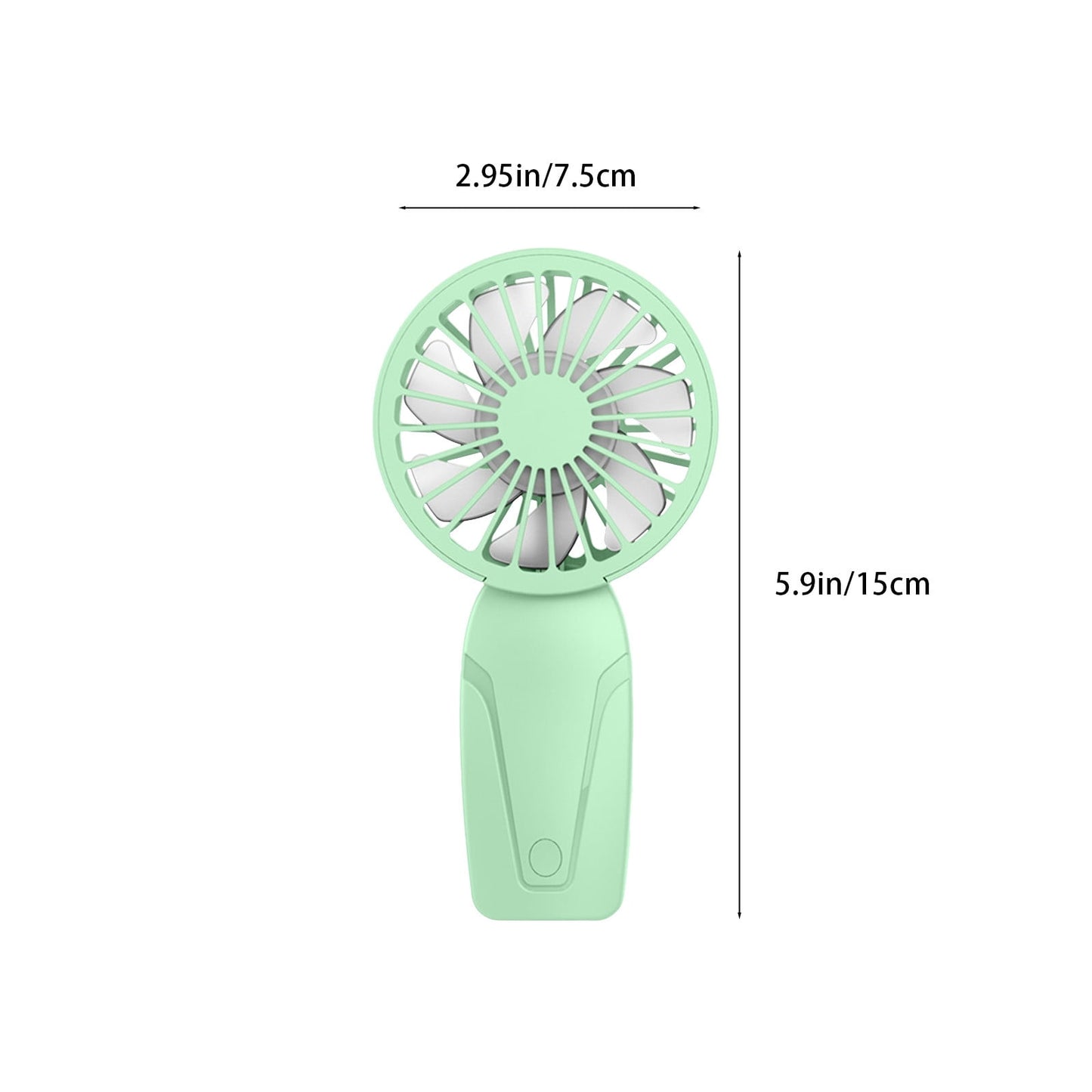 PALIFEUR Mini Handheld Fan, Cute Lightweight Portable Fan, USB Charging Mini Fan for Girl & Women Summer Gift, 3 Speed Small Hand Fan for Travel School Home Beach, 5.9x2.95 Inch Green
