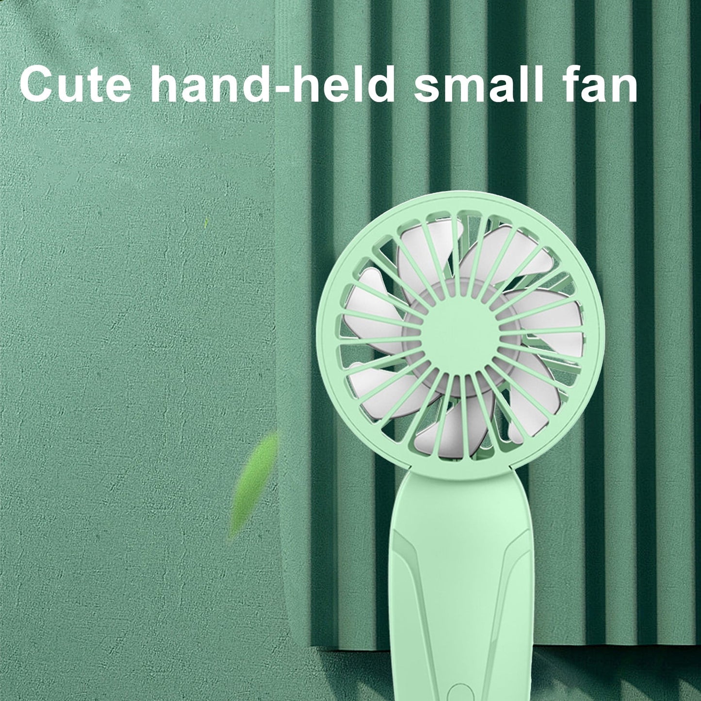 PALIFEUR Mini Handheld Fan, Cute Lightweight Portable Fan, USB Charging Mini Fan for Girl & Women Summer Gift, 3 Speed Small Hand Fan for Travel School Home Beach, 5.9x2.95 Inch Green
