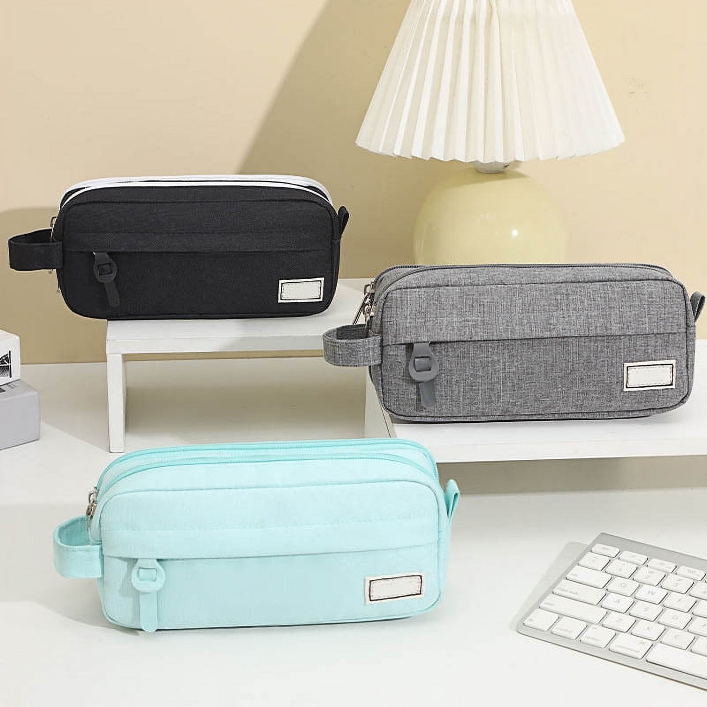 PALIFEUR Pencil Case Large Capacity Pencil Pouch, Multi-layer Aesthetic Pen Bag, Sturdy Multifunctional Pencil Bag, Pencil Box, Sky Blue Z-3-Blue