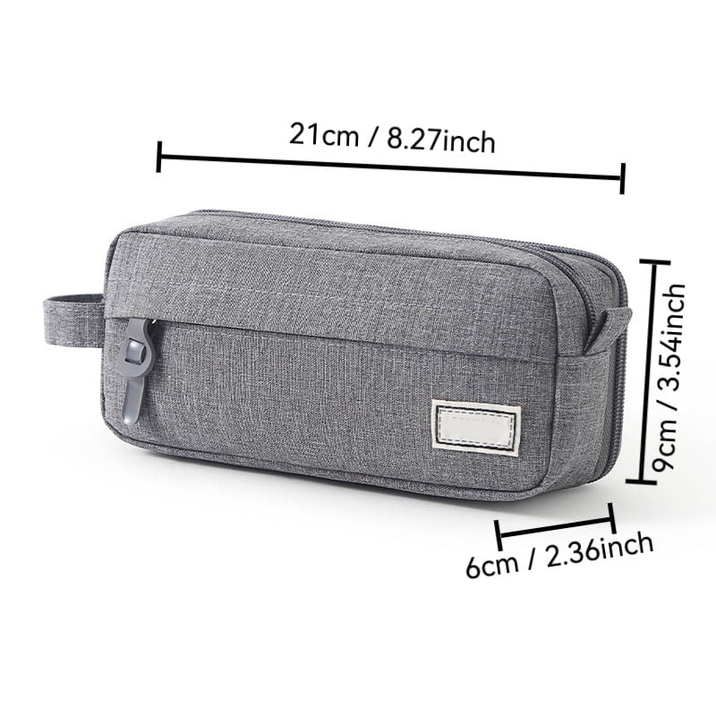 PALIFEUR Pencil Case Large Capacity Pencil Pouch, Multi-layer Aesthetic Pen Bag, Sturdy Multifunctional Pencil Bag, Pencil Box, Sky Blue Z-3-Gray