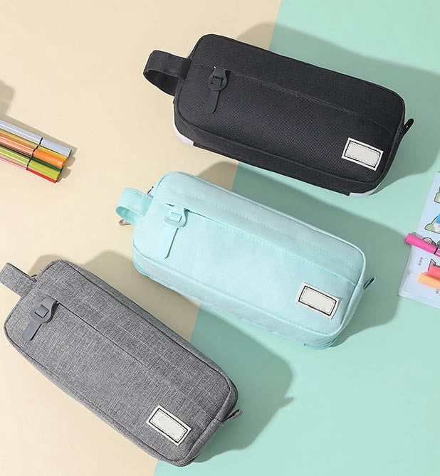PALIFEUR Pencil Case Large Capacity Pencil Pouch, Multi-layer Aesthetic Pen Bag, Sturdy Multifunctional Pencil Bag, Pencil Box, Sky Blue Z-3-Gray