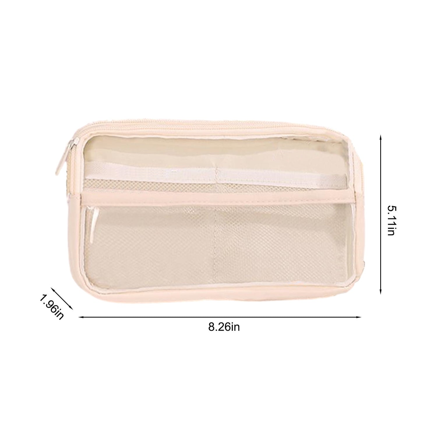 PALIFEUR Pencil Case Large Capacity Pencil Pouch, Multi-layer Aesthetic Pen Bag, Sturdy Multifunctional Pencil Bag, Pencil Box, Sky Blue Z-4-White