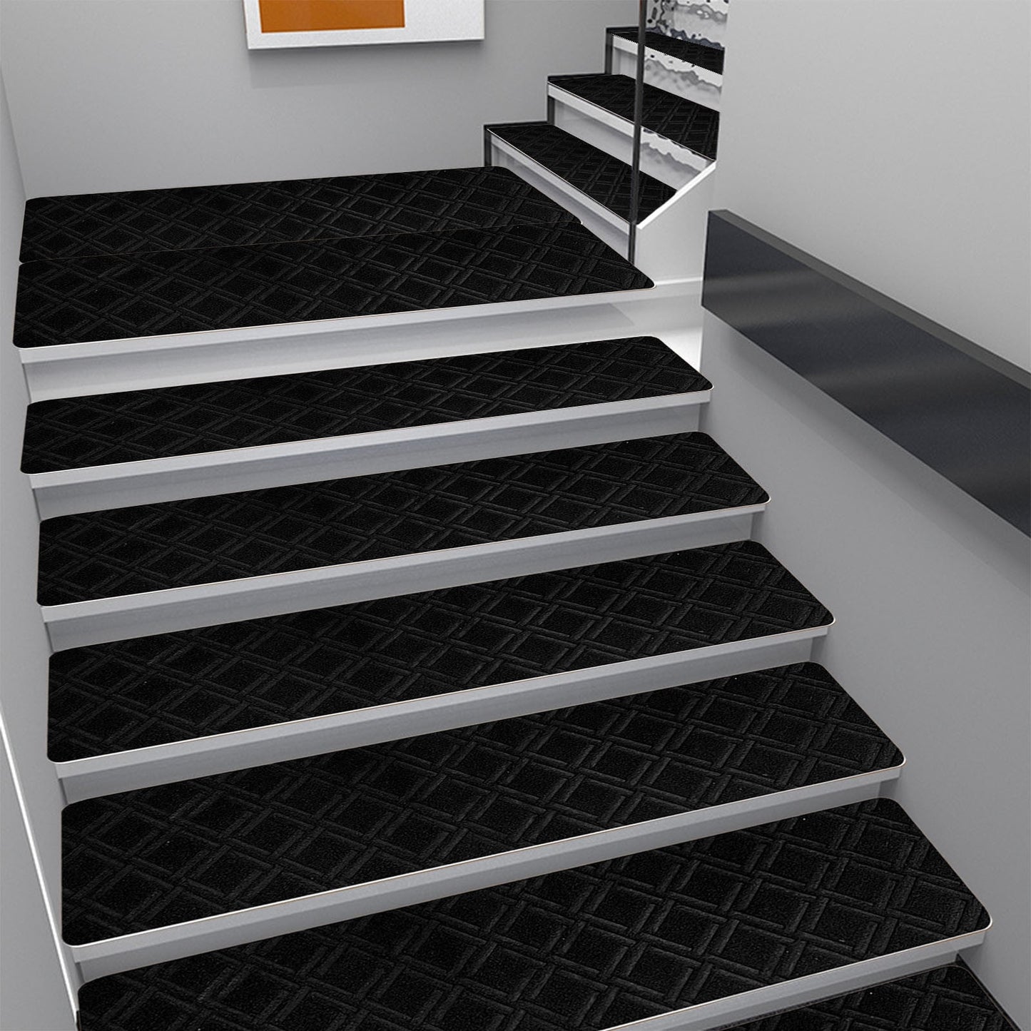 PALIFEUR Stair Treads for Wooden Steps, Soft Stair Treads, 8 x 30 Inch Reusable Carpet Stair Treads, Washable Stair Runners for Wooden Steps Non Slip Stair Rugs Multicolor