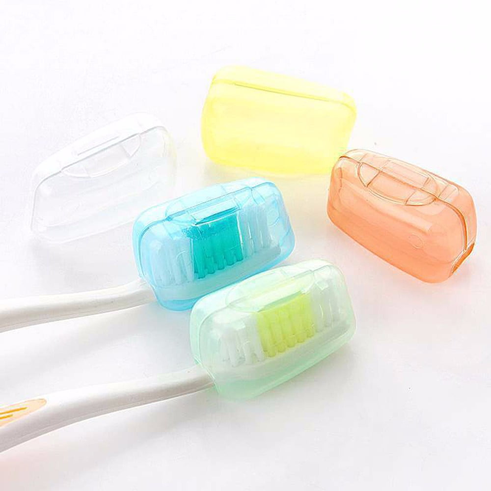 Tyidzon 5 Pack Travel Toothbrush Covers, Toothbrush Cover Cap, Portable Toothbrush Covers for Travel Home, Bathroom, Gym, Camping 随机