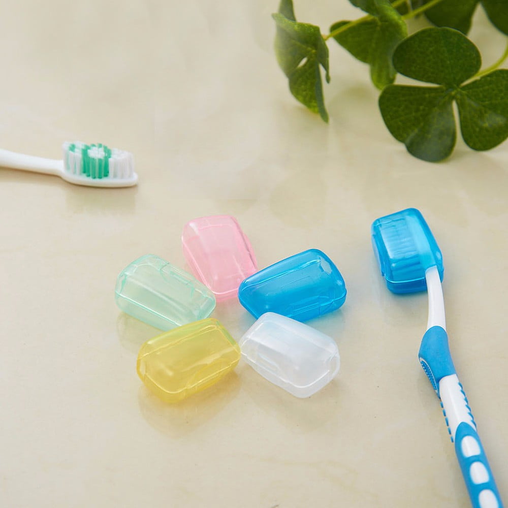 Tyidzon 5 Pack Travel Toothbrush Covers, Toothbrush Cover Cap, Portable Toothbrush Covers for Travel Home, Bathroom, Gym, Camping 随机