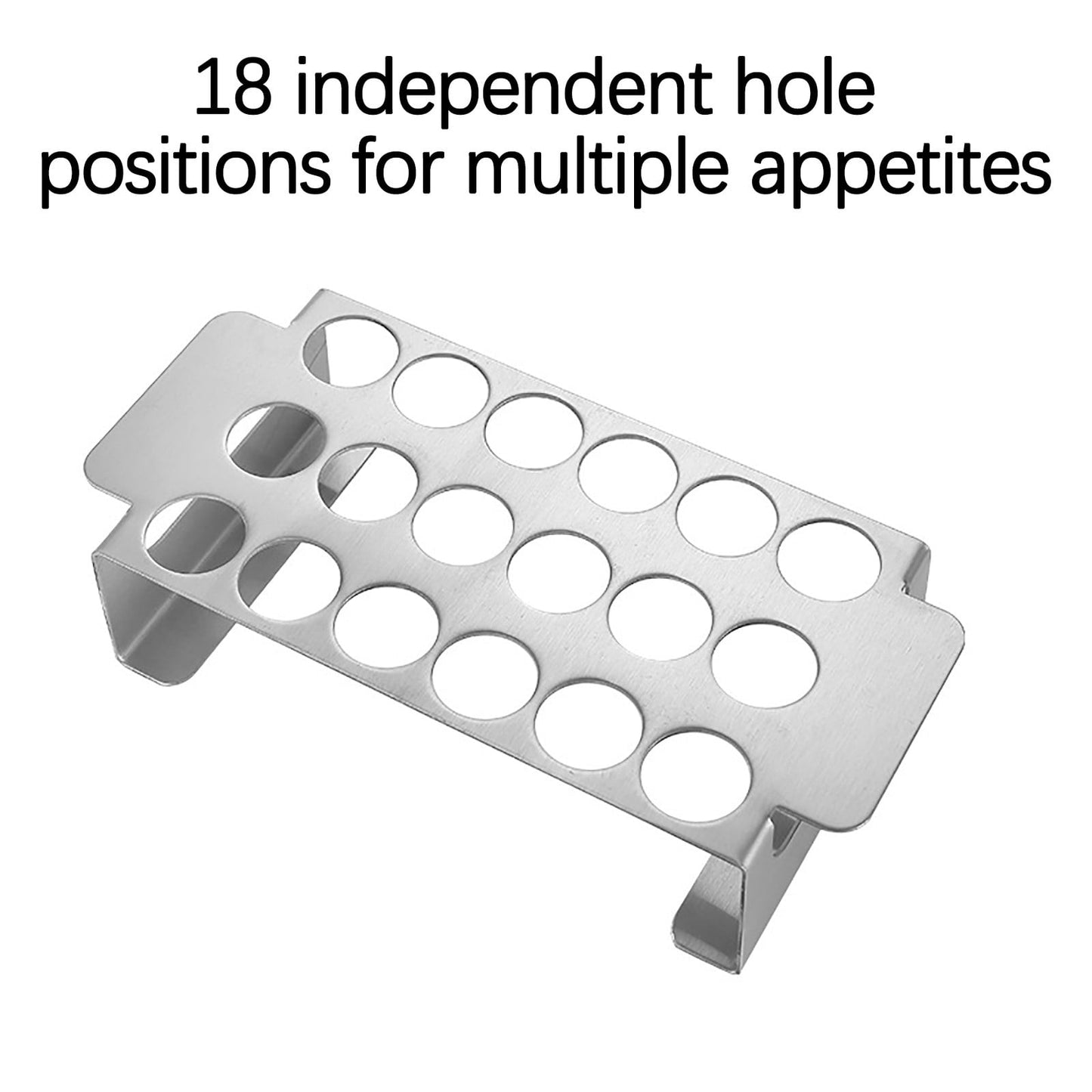 Tyidzon 18 Hole Jalapeno Popper Holder for Grill, Grilling Accessories with Handle, Stainless Steel Barbecue Chili Pepper Grill Rack, BBQ Accessories silver