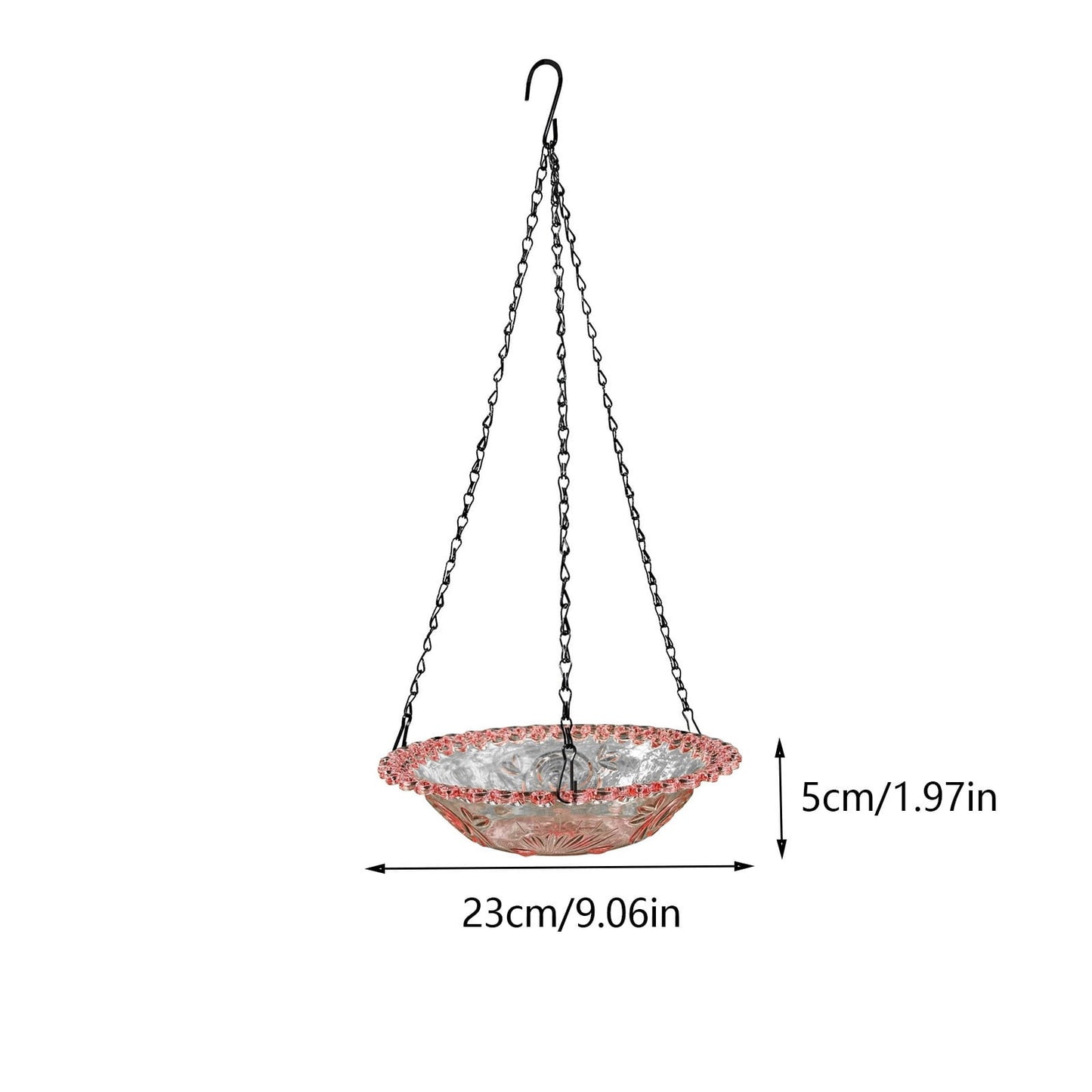 PALIFEUR Bird Feeders for Outdoors Hanging Bird Feeder Wild Birds Feeder, Birdfeeders Outside Hanging, Wild Small Large Bowl Feeders for Garden (Diameter 15.7", Hight 1.97") Purple