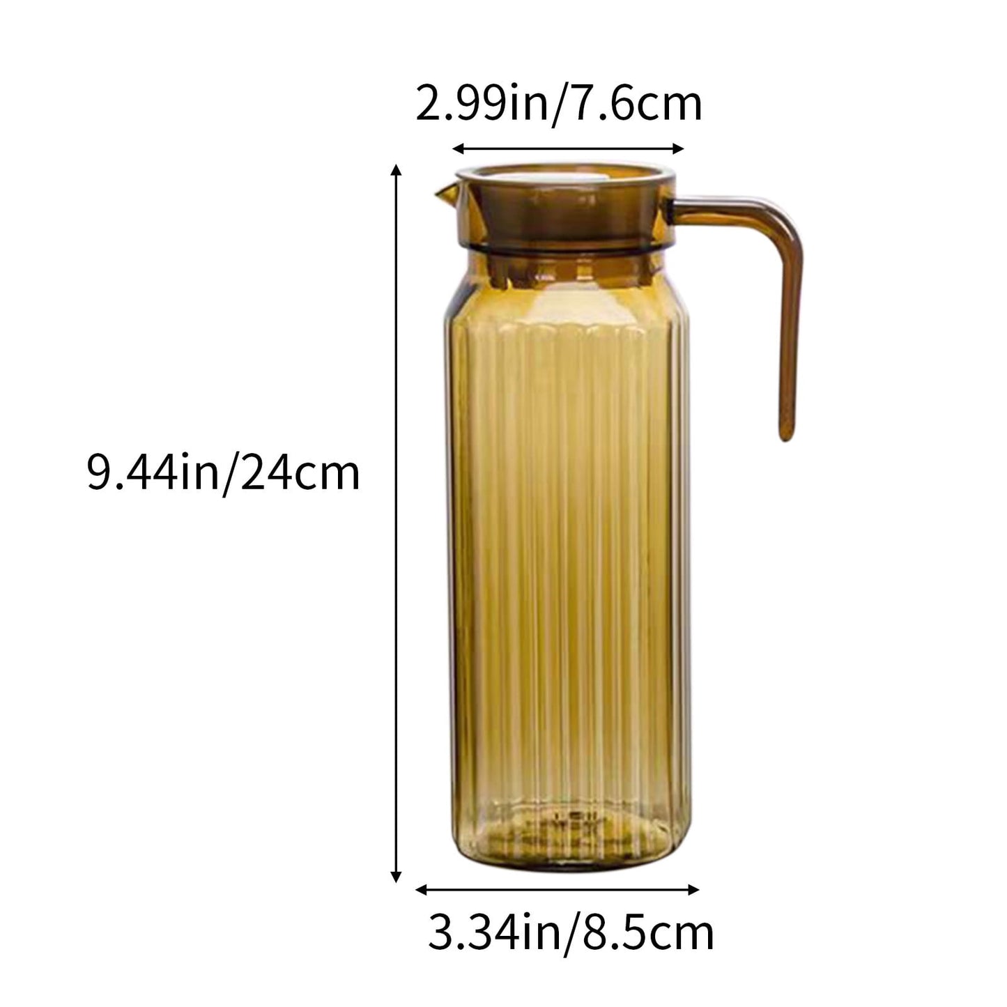 PALIFEUR Water Pitcher with Lid, 2 L Plastic Pitcher for Tea & Juice Water, Hot/Cold Water Jug, Tea Pitcher, Juice Pitcher, 13.5 x 7.2 x 4.7 Inch Z-3-Coffee