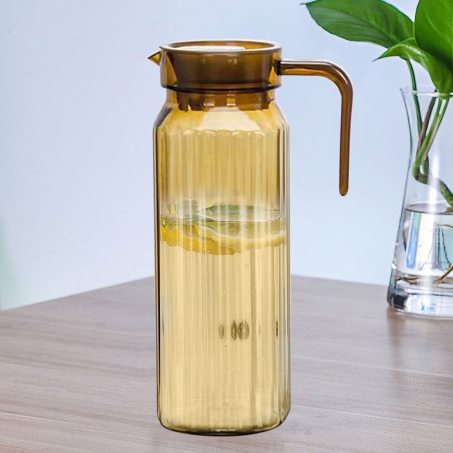 PALIFEUR Water Pitcher with Lid, 2 L Plastic Pitcher for Tea & Juice Water, Hot/Cold Water Jug, Tea Pitcher, Juice Pitcher, 13.5 x 7.2 x 4.7 Inch Z-3-Coffee