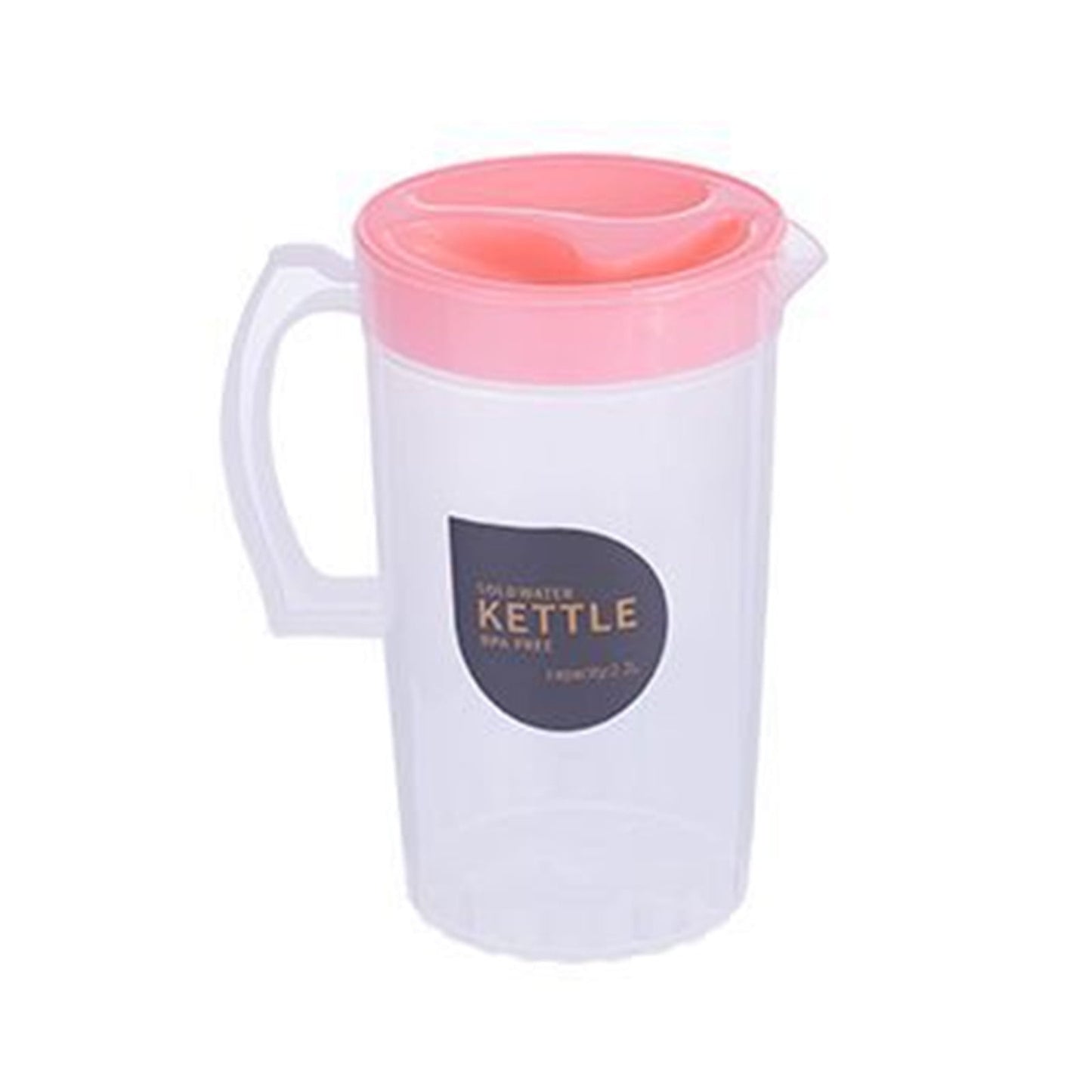 PALIFEUR Water Pitcher with Lid, 2 L Plastic Pitcher for Tea & Juice Water, Hot/Cold Water Jug, Tea Pitcher, Juice Pitcher, 13.5 x 7.2 x 4.7 Inch Z-5-Pink