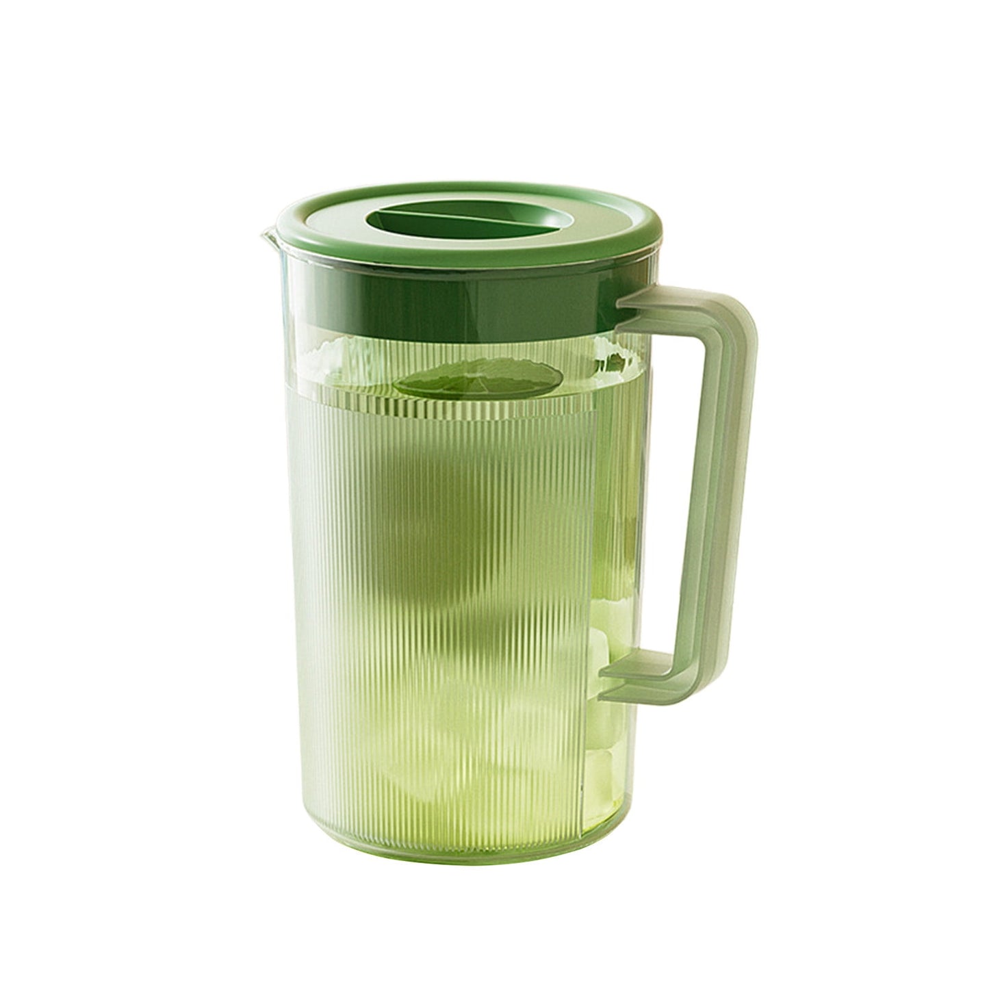 PALIFEUR Water Pitcher with Lid, 2 L Plastic Pitcher for Tea & Juice Water, Hot/Cold Water Jug, Tea Pitcher, Juice Pitcher, 13.5 x 7.2 x 4.7 Inch Z-7-Green