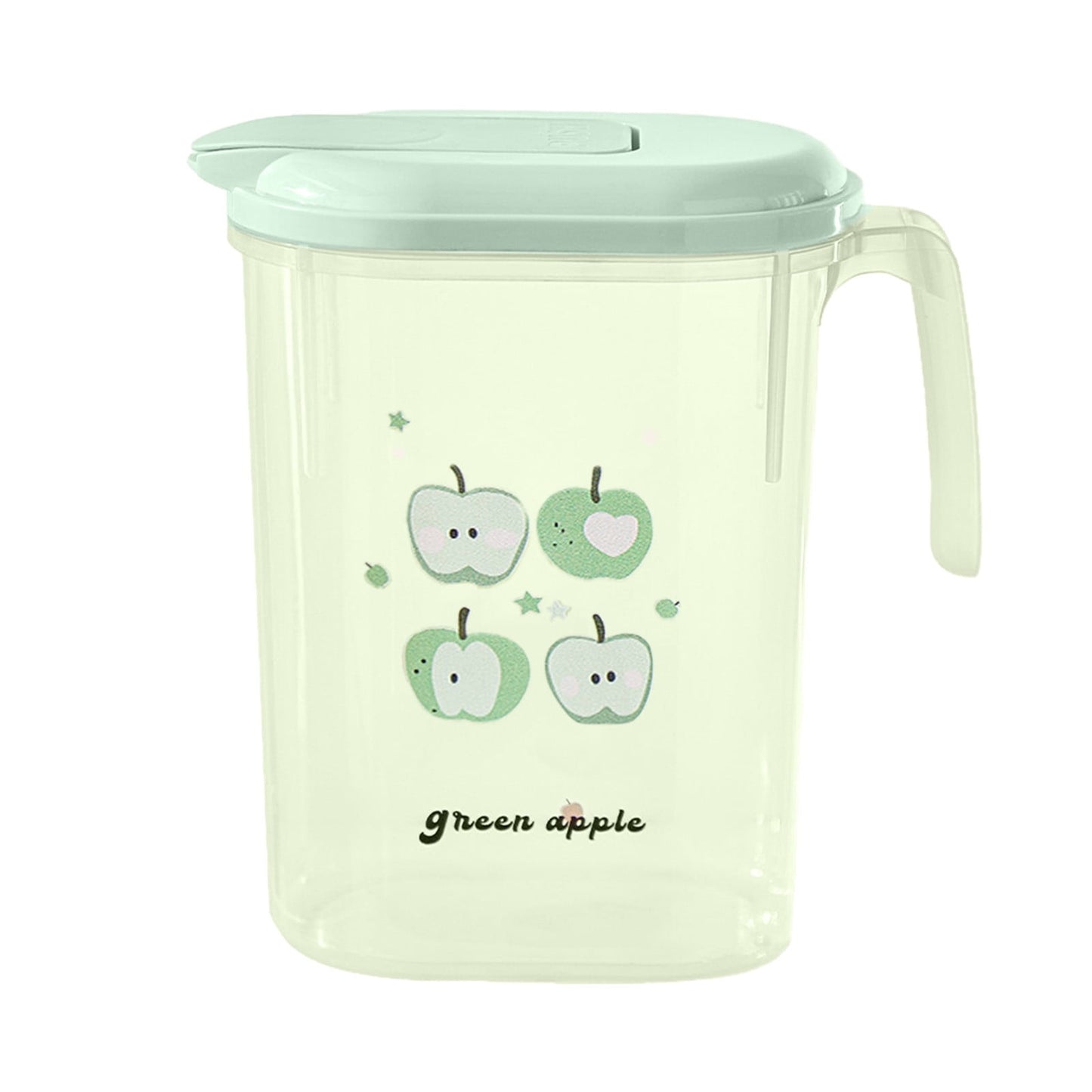 PALIFEUR Water Pitcher with Lid, 2 L Plastic Pitcher for Tea & Juice Water, Hot/Cold Water Jug, Tea Pitcher, Juice Pitcher, 13.5 x 7.2 x 4.7 Inch Z-9-Green