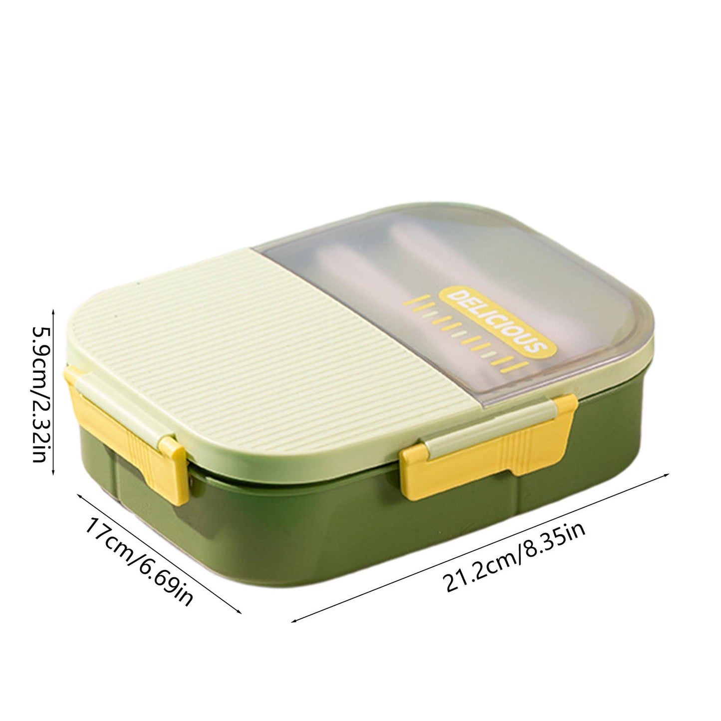 Xuniizn Bento Box Adult Lunch Box, Containers for Adults Men Women, Lunchable Food Container with Utensils, Sauce Jar, Muffin Liners, Microwave & Dishwasher Safe Green#2