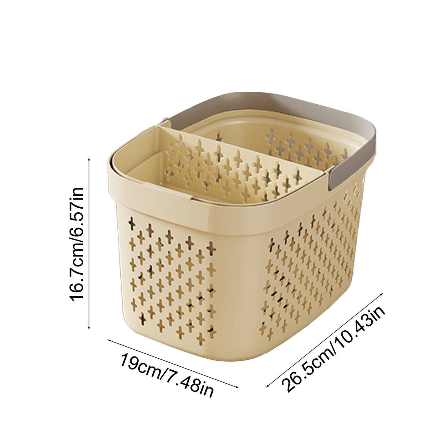 Xuniizn Plastic Shower Caddy Portable Bucket, Cleaning Shower Basket with Handle Compartments Storage Organizer for Bathroom Kitchen College Dorm Sink D