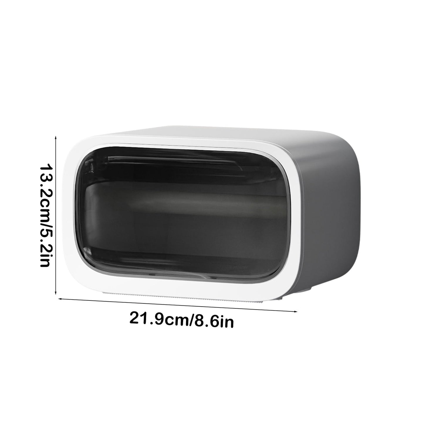 Xuniizn Tissue Box Cover Square 6x4x5" - Acrylic Tissue Box Holder, Elegant Tissue Holder & Napkin Dispenser for Home - Modern Kleenex Box Covers for Office, Restaurant, Gold White(8.6x5.2x4.7")