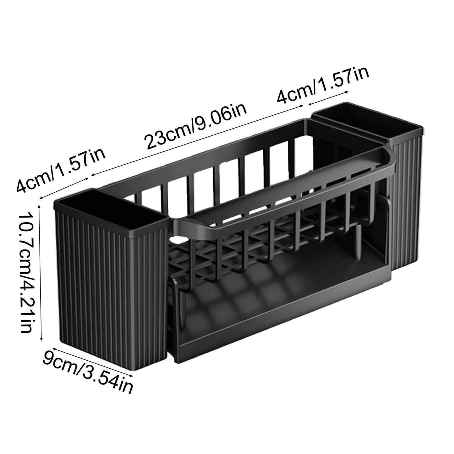 PALIFEUR Sponge Holder for Kitchen Sink, Kitchen Sink Organizer Rustproof 304 Stainless Steel Detachable Dishcloth Rack Sink Caddy, Kitchen Sponge Holder Bathroom Organizer Brush Holder Storage XC_#Black