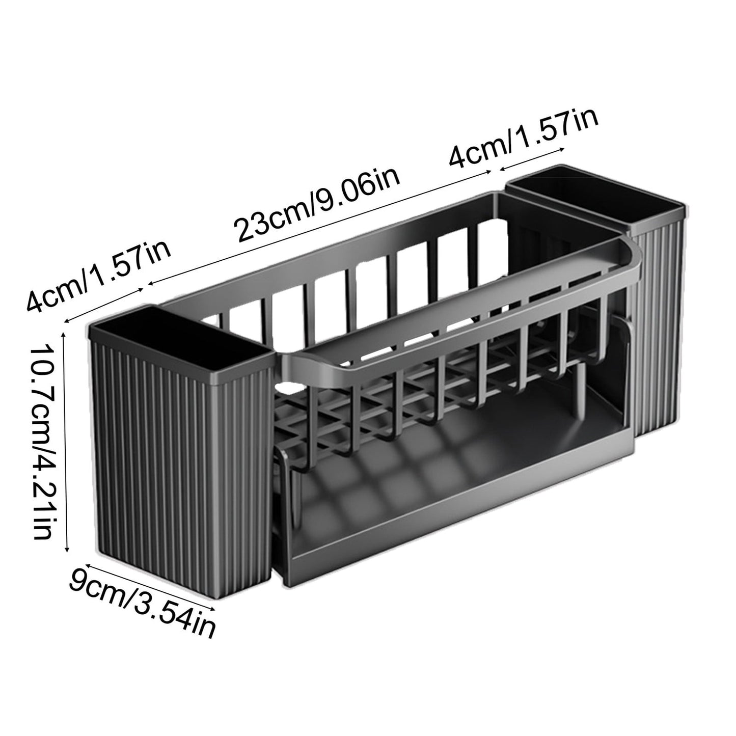PALIFEUR Sponge Holder for Kitchen Sink, Kitchen Sink Organizer Rustproof 304 Stainless Steel Detachable Dishcloth Rack Sink Caddy, Kitchen Sponge Holder Bathroom Organizer Brush Holder Storage XC_#Gray
