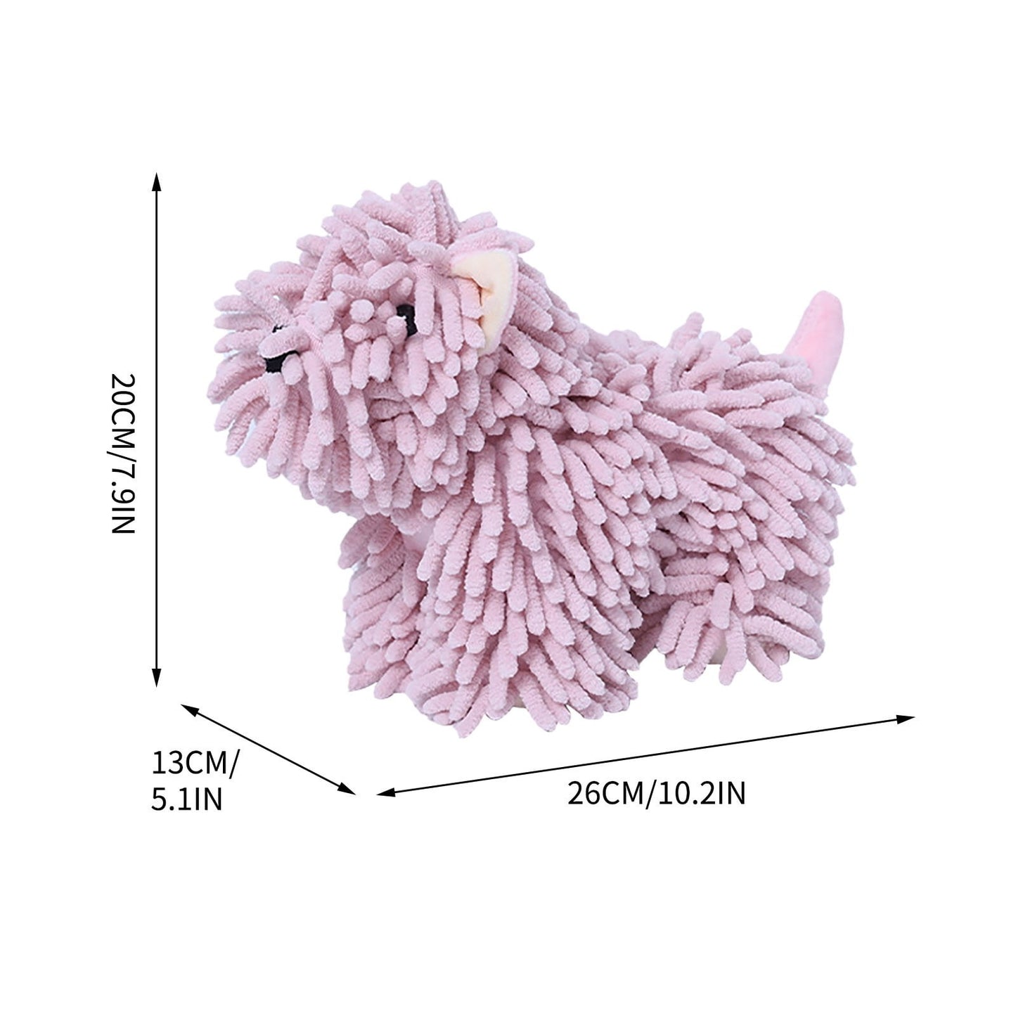 PALIFEUR Hangable Towels Cute Dog Hand Towels, Highly Absorbent Kitchen Towels Soft Thicker Hand Towels for Bathroom Funny Cartoon Gifts for Women Kitchen Bathroom Decor, Blue Pink