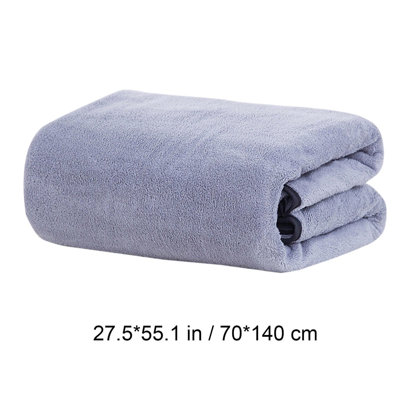 PALIFEUR Extra Large Bath Towels, Soft Highly Absorbent Bath Towels Microfiber Velvet Towels Lightweight Quick Drying Towels for Bathroom Beach, Spa, Shower, Hotel-27.5×55.1"-Gray A_#Blue