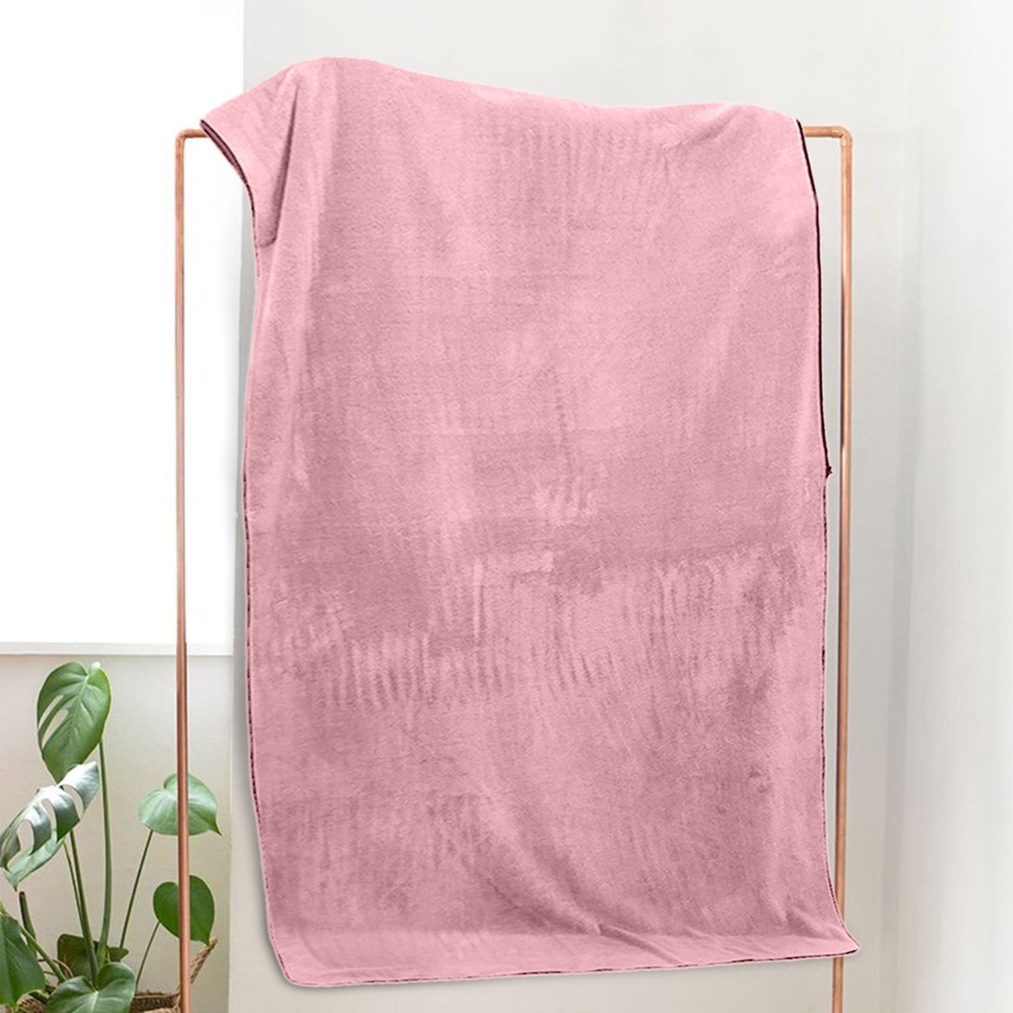 PALIFEUR Extra Large Bath Towels, Soft Highly Absorbent Bath Towels Microfiber Velvet Towels Lightweight Quick Drying Towels for Bathroom Beach, Spa, Shower, Hotel-27.5×55.1"-Gray A_#Pink