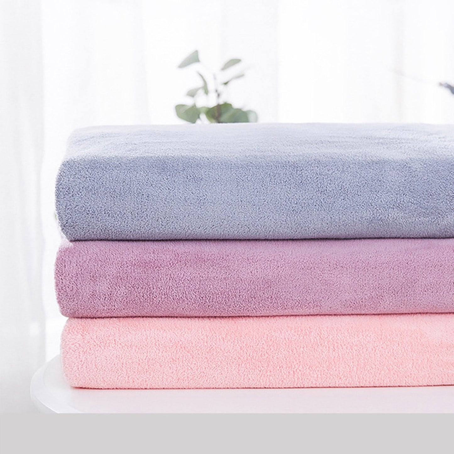 PALIFEUR Extra Large Bath Towels, Soft Highly Absorbent Bath Towels Microfiber Velvet Towels Lightweight Quick Drying Towels for Bathroom Beach, Spa, Shower, Hotel-27.5×55.1"-Gray A_#Pink