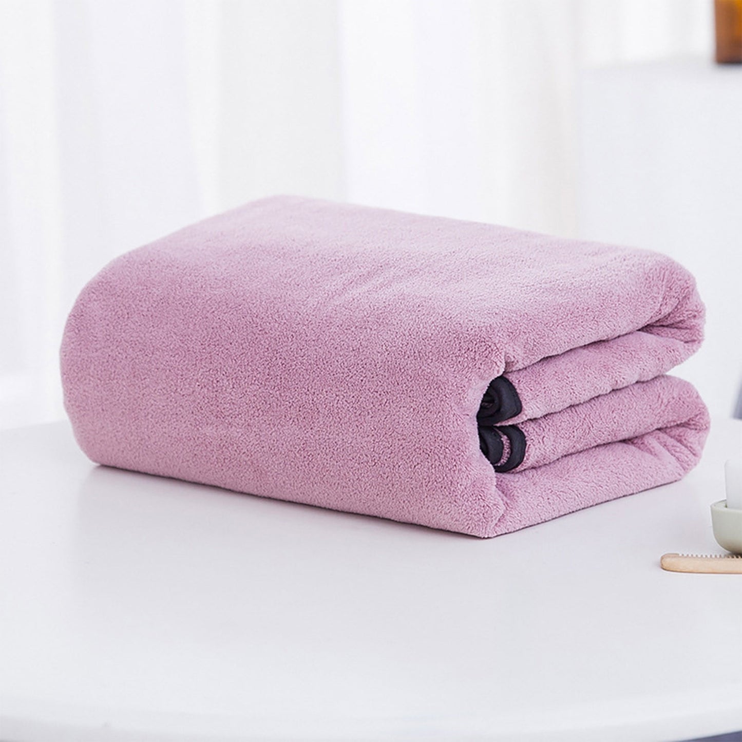 PALIFEUR Extra Large Bath Towels, Soft Highly Absorbent Bath Towels Microfiber Velvet Towels Lightweight Quick Drying Towels for Bathroom Beach, Spa, Shower, Hotel-27.5×55.1"-Gray A_#Purple