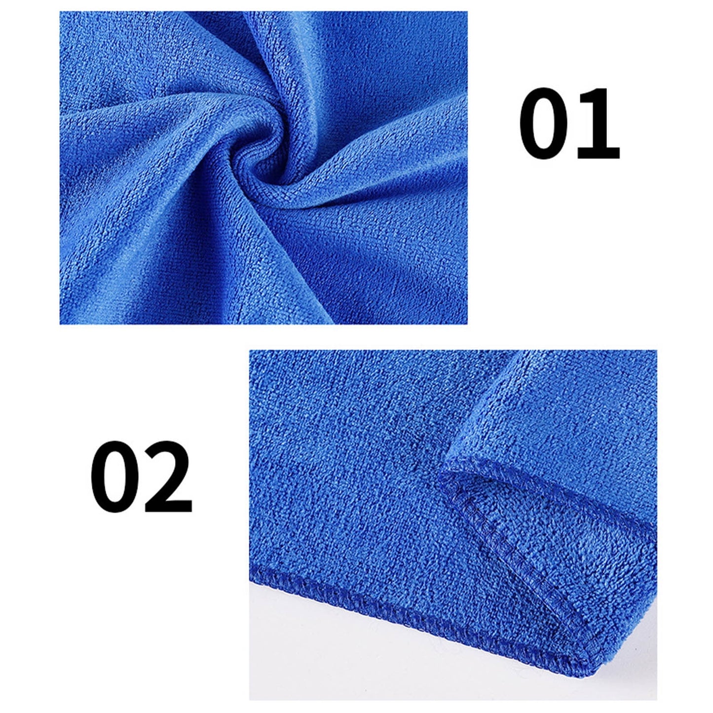 PALIFEUR Microfiber Towel 29.5x13.8", 2 PACK Soft Lightweight Bath Towels Quick-Drying Towels Highly Absorbent Wash Cloths, Towels for Bathroom, Body, Gym, Shower, Hotel(White) A_#Blue【2pcs】