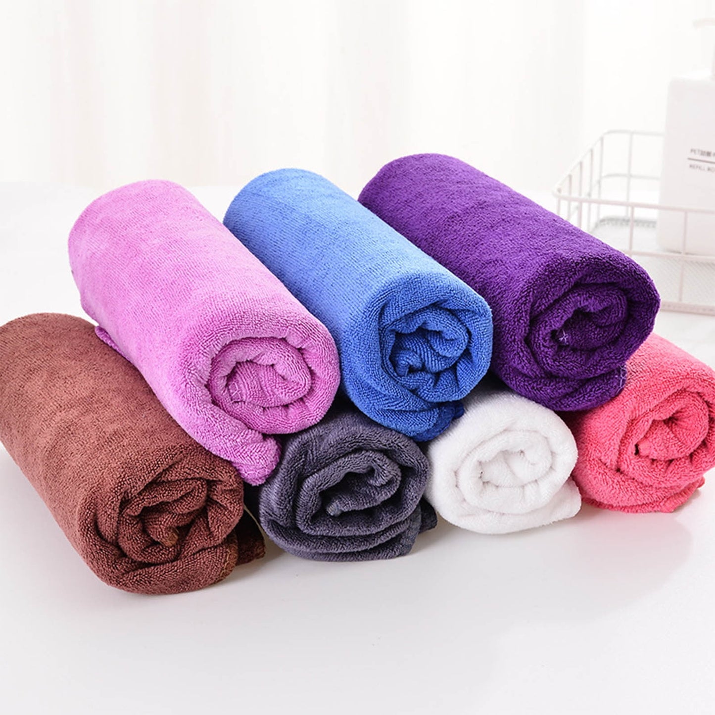 PALIFEUR Microfiber Towel 29.5x13.8", 2 PACK Soft Lightweight Bath Towels Quick-Drying Towels Highly Absorbent Wash Cloths, Towels for Bathroom, Body, Gym, Shower, Hotel(White) A_#White【2pcs】