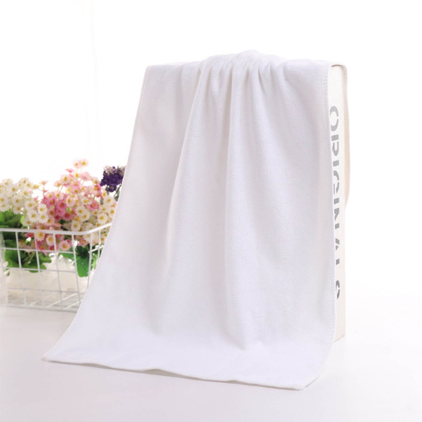PALIFEUR Microfiber Towel 29.5x13.8", 2 PACK Soft Lightweight Bath Towels Quick-Drying Towels Highly Absorbent Wash Cloths, Towels for Bathroom, Body, Gym, Shower, Hotel(White) A_#White【2pcs】