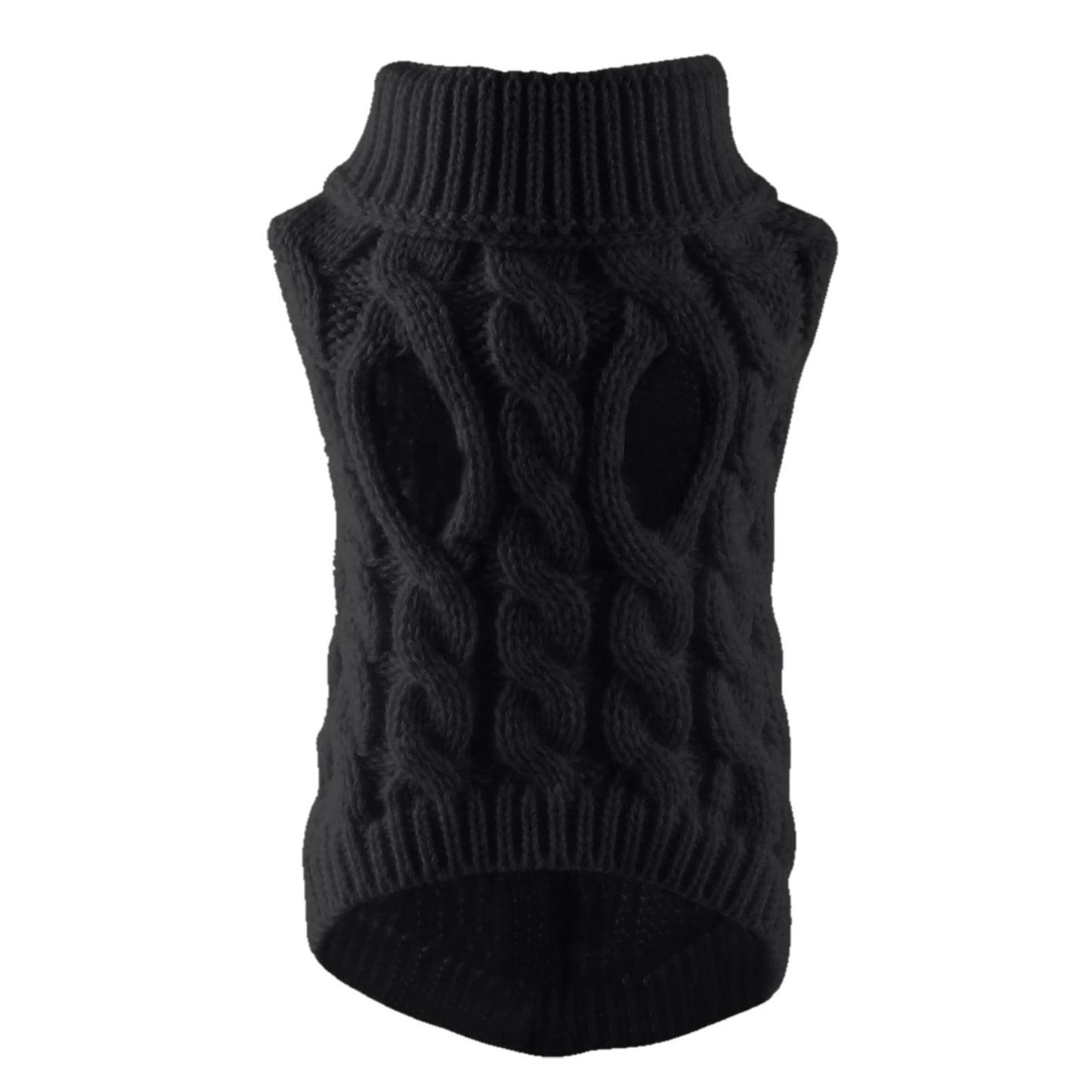 Xuniizn Dog Sweater for Small Medium Dogs, Warm Comfortable Winter Pet Clothes, Cute Knitted Sleeveless Pet Sweaters for Puppies, Cats, Dog Apparel & Accessories S Black