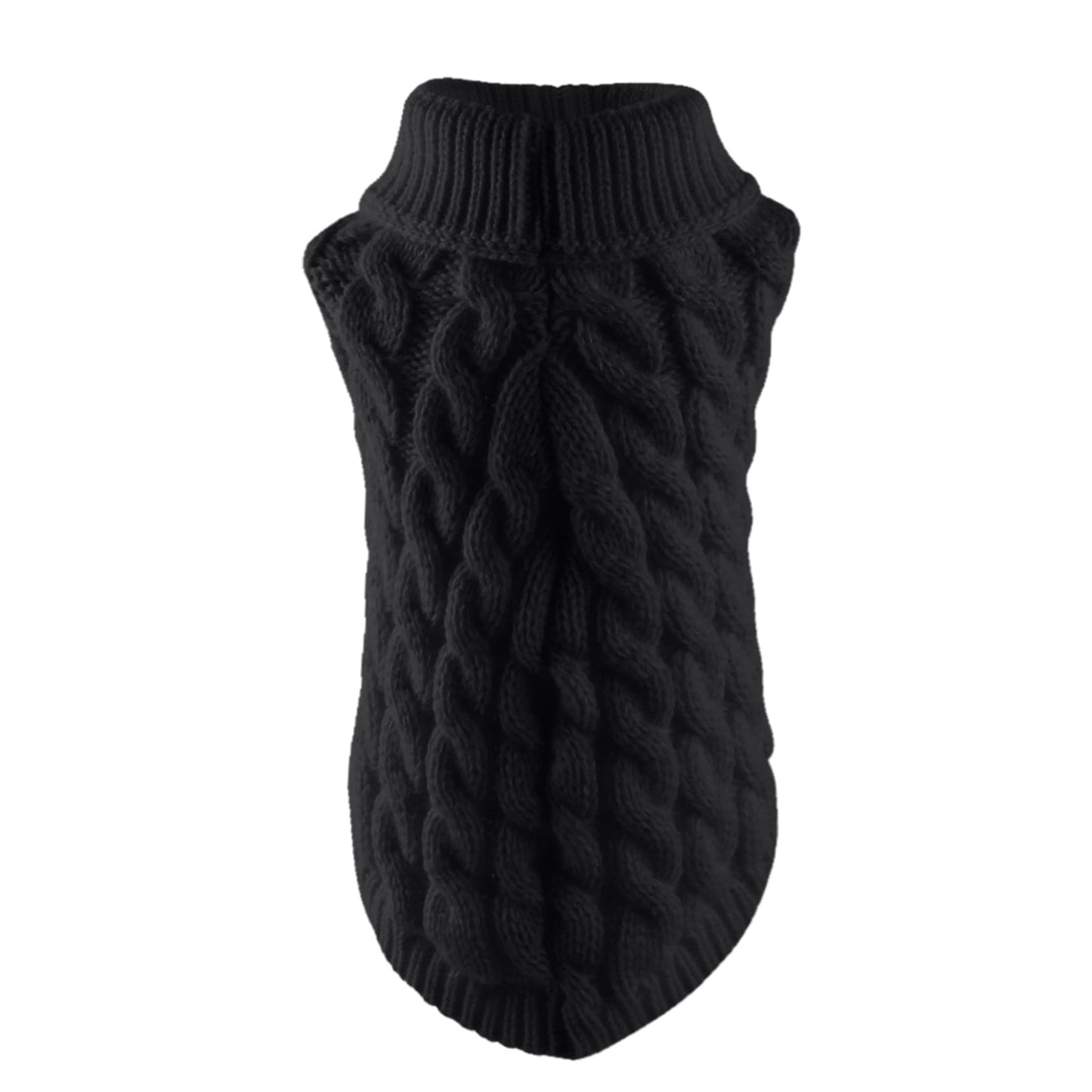 Xuniizn Dog Sweater for Small Medium Dogs, Warm Comfortable Winter Pet Clothes, Cute Knitted Sleeveless Pet Sweaters for Puppies, Cats, Dog Apparel & Accessories XL Black