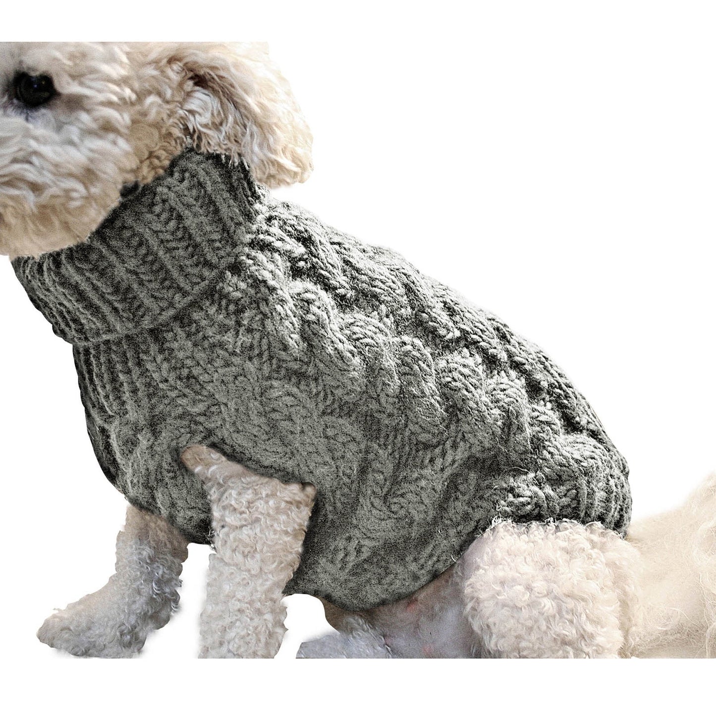Xuniizn Dog Sweater for Small Medium Dogs, Warm Comfortable Winter Pet Clothes, Cute Knitted Sleeveless Pet Sweaters for Puppies, Cats, Dog Apparel & Accessories L Gray