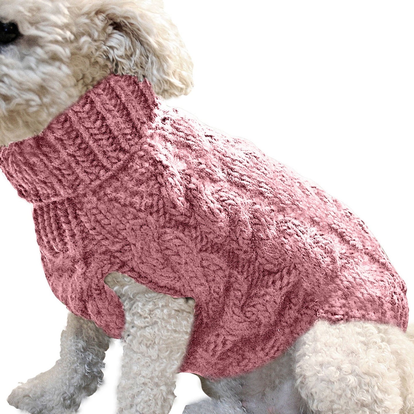 Xuniizn Dog Sweater for Small Medium Dogs, Warm Comfortable Winter Pet Clothes, Cute Knitted Sleeveless Pet Sweaters for Puppies, Cats, Dog Apparel & Accessories S Hot Pink